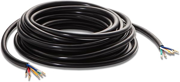 Câble de Véhicule 7x0,75mm² Câble de Remorque 7 Fils Rond 12V/24V Voiture Caravane Remorque Camion Noir 8,5 Mètre - 1