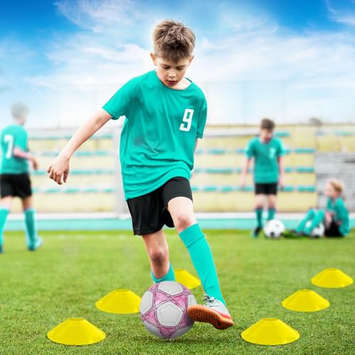 Image of Kids Soccer Goals for Backyard Set - 2 of 4' x 3' Portable Soccer Goal Training Equipment, Pop Up Toddler Soccer Net with Soccer Ball, Soccer Set for Kids and Youth Outdoor Games, Sports, Play