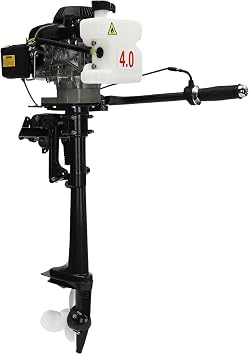 4 Stroke 3 HP Outboard Motor Heavy Duty Fishing Boat Engine Trolling Motor Boat Outboard Motors Air Cooling System Speed 5500rpm For Fishing Aquaculture