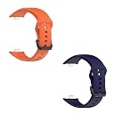 Valente Silicone Strap Compatible with Redmi Watch Move | Soft Replacement Watch Band | Adjustable Sport Wrist Band with Secure Buckle (pack of 2) (Orange & Blue) gallery image