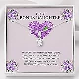 Personalized Jewelry Gift - To My Bonus Daughter - Alluring Beauty Necklace, Step Daughter, Adopted