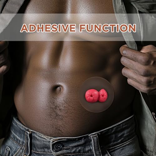 Image of Sticky Loop Ileostomy Simulators, Double-Barrel Stoma Training Model Set, Multi-Skin Tone Ostomy Care Practice Models for Medical Training and Patient Education - Dark
