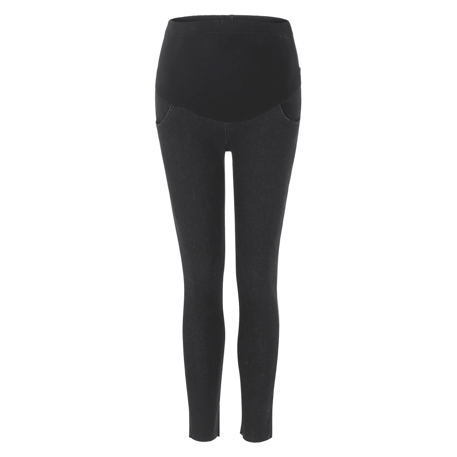 Momolaa Ventre Taille Haute à la Mode des Femmes pour Les Pantalons de Leggings Confortables Enceintes Liant Bijoux Bijoux (b-A, XXL)
