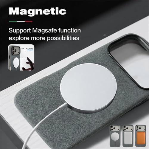 Coque Alcantara iPhone 17 Air marron fine et compatible MagSafe