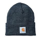 Carhartt Men's Knit Cuffed Beanie, Coal Heather, One Size