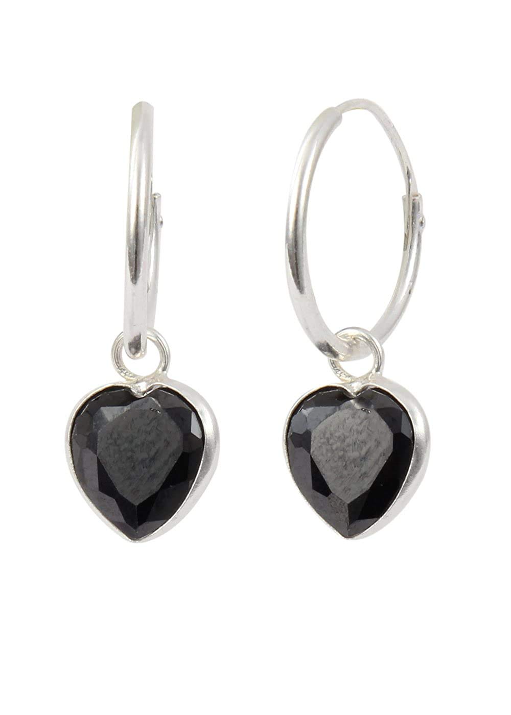 Abhooshan Pure 92.5 Sterling Silver Pair of Love Heart CZ Stone Drop Dangle Hangings in Hoop Earrings for Women and Girls | With Certificate of Authenticity and 925 Stamp (Traditional White, 12) (B08SLC6XV8) Amazon Price History, Amazon Price Tracker