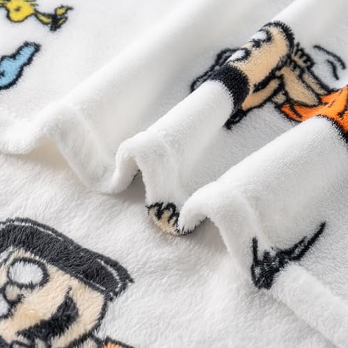 Image of Berkshire Blanket Peanuts VelvetLoft Cute Character Snoopy Plush Blanket,Peanuts Stripe Multi,King 90 in x 108 in (Official Peanuts Product)