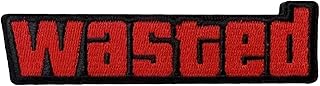 GTA Wasted Game Patch, Funny Tactical Hook and Loop Embroidered Patch Military Morale Patches for Backpack, Bag, Molle Vest, Hat, DIY Applique Accessories, Jackets, Clothing (Hook & Loop)