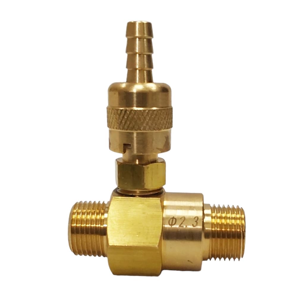 Brass 3/8 NPT Pressure Washer In Line Chemical Soap Detergent Injector 5-8 GPM 4250 PSI 2.3 Oriface