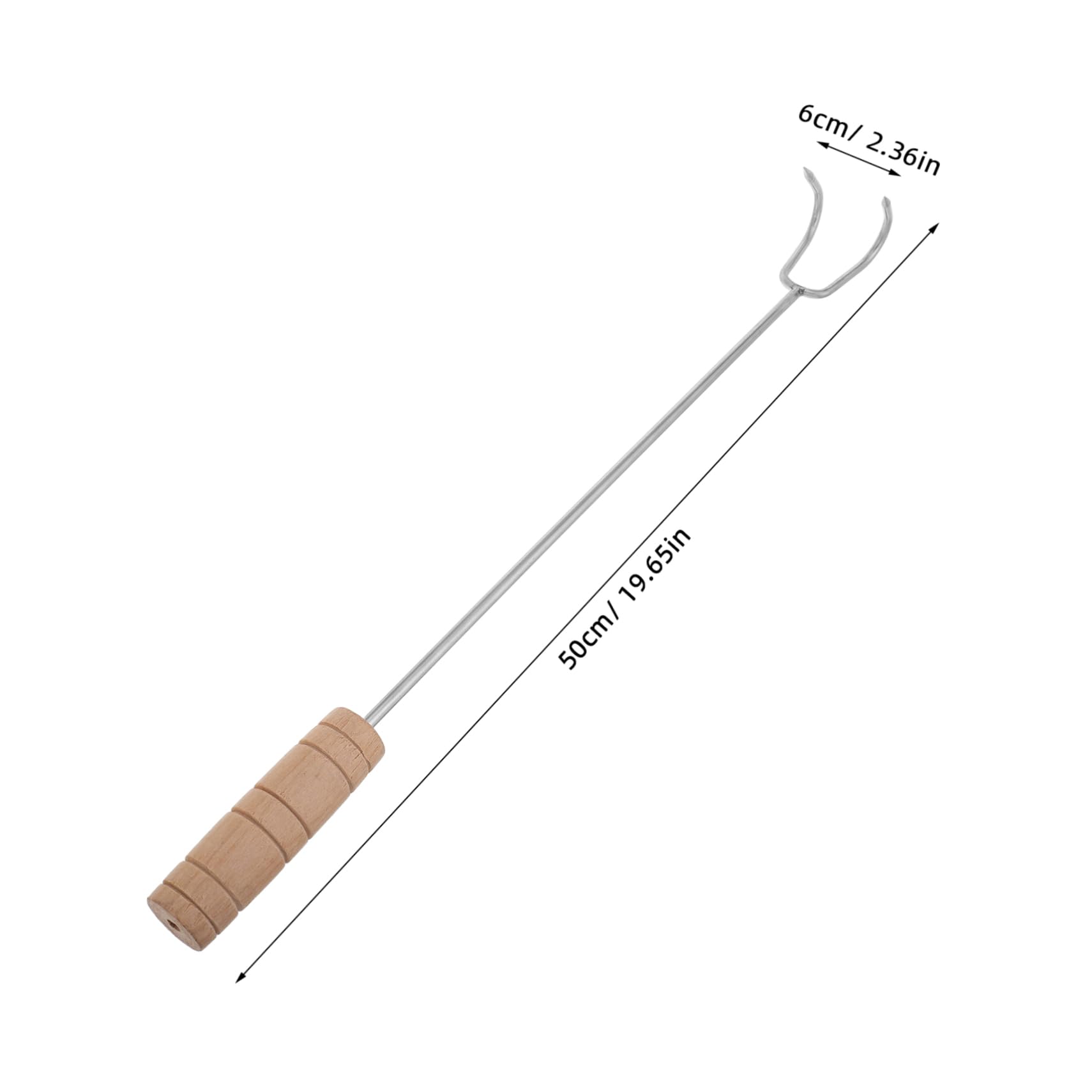 SUPVOX Grill Skewers Meat Turner Food Flipper Hook BBQ Hook Stainless Steel for Outdoor Grilling