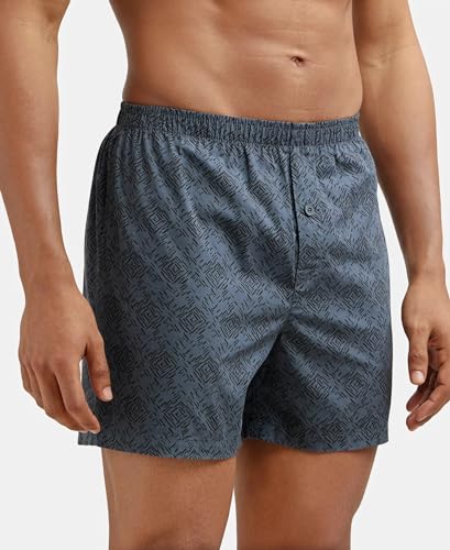 Image of Jockey 8222 Men's Super Combed Mercerized Cotton Woven Printed Inner Boxers with Ultrasoft and Durable Inner Waistband (Pack of 2)
