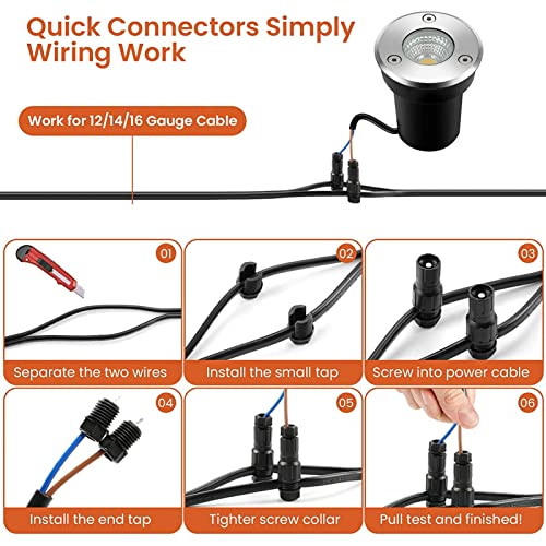 Spot LED extérieur encastrable de sol pour sécuriser une marche - 5