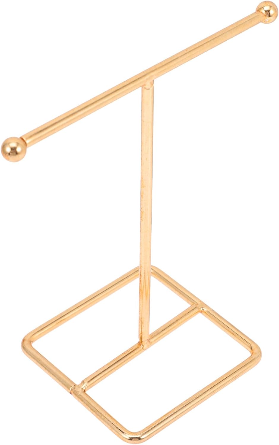Healifty Metal Jewelry Organizer Stand with Earring Rack and Necklace Holder, Medium Size Iron Jewelry Display Tower for Ring, Bracelet, Hair Accessories Storage and Display