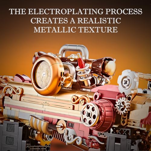 Finger Rock Ideas Steampunk Mechanical Gun Weapon Building Blocks Set for Adults, Gun Building Kit with a Base for Display, 899 PCS Classic Toy Weapon Model Collection Gifts for Teens 14+ by Finger Rock - Image 3