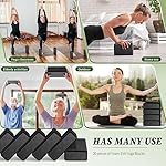 Yilloog 20 Pcs Foam EVA Yoga Blocks High Density Yoga Brick Non Slip Supportive Foam Blocks Lightweight Black Yoga Bricks Yoga Prop Accessories for Women Men Yoga Beginners Yoga Pilates Meditation - Image 5