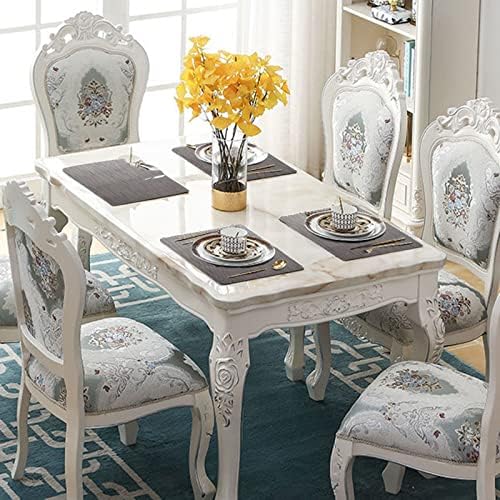 Amazon Brand - Umi Placemats Set of 4, Heat Resistant Table Mats, Washable Woven Place Mats for Kitchen Table Dining Hall - Light Grey