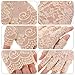 guduling 2 Pairs Lace Fingerless Gloves for Women,Short Lace Gloves Fingerless,Vintage Short Opera Glove for Wedding, Tea Party, Cosplay & Flapper Costume (4 Glove,Nude)