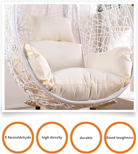 Image of Egg Chair Cushion Replacement Cover, Hanging Hammock Cushion Covers with Zipper (no Padding)(F)