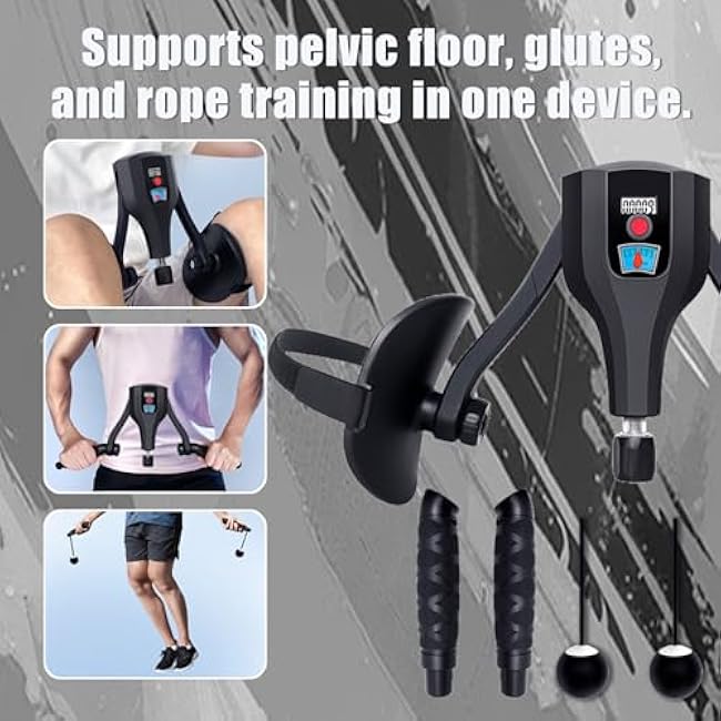 Thigh Trainer 0-132 lbs Adjustable Resistance Pelvic Floor Muscle Kegel Exerciser, Thigh Exerciser & Booty Trainer for Women & Men, Pelvic Floor Exercise Workout Machine