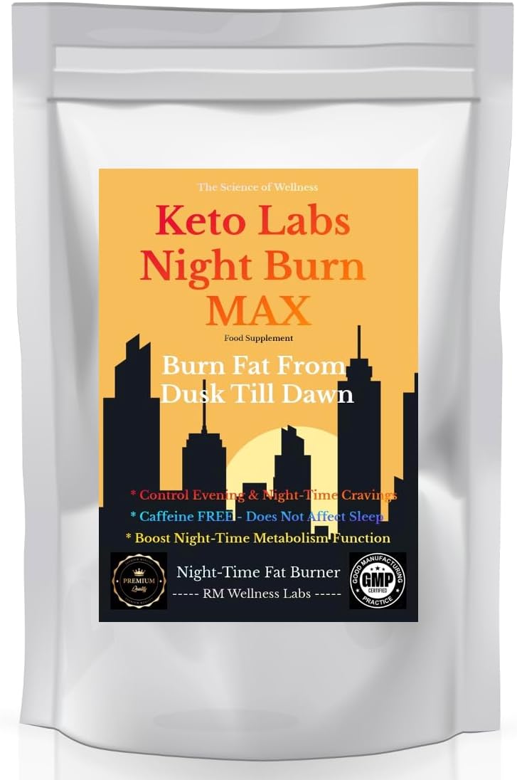 Keto Labs Night Burn MAX - Fat Burners - Boost Night-Time Metabolism - Control Evening Hunger Cravings - Weight Management Tablets - Appetite Suppressant - 30 Tablets (30 Day Supply)