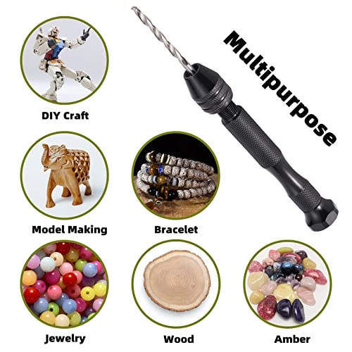 57 Pieces Pin Vise Hand Drill For Jewelry Making, 46 Pieces Micro Twist Drill Bits And 10 Pieces Pcb Superfine Mini For Precision Small Resin, Jewelry, Plastic Etc.(0.1-1 Mm, Random Color Bits) #TOP5