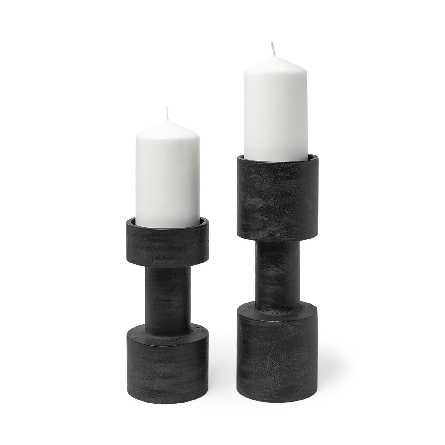 Mercana Bolton I Black Metal Table Candle Holders 69161