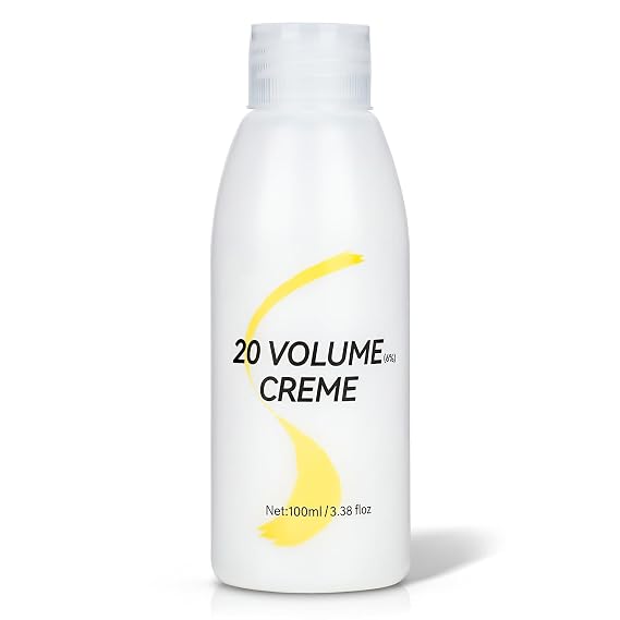 20 Volume Developer for Hair Lightening, 6% Hair Bleach Developer & Color Deposit, Professional Cream Peroxide Developer - 3.5 Fl Oz