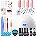 Gellen Gel Nail Polish Starter Kit with 24W LED lamp Base Top Coat, Manicure Tools Popular Nail Art Designs #1