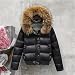 Tdvcpmkk Damen Winter Abnehmbare Daunen Kapuzenparka Warme Kurze Parka, Schwarz , M