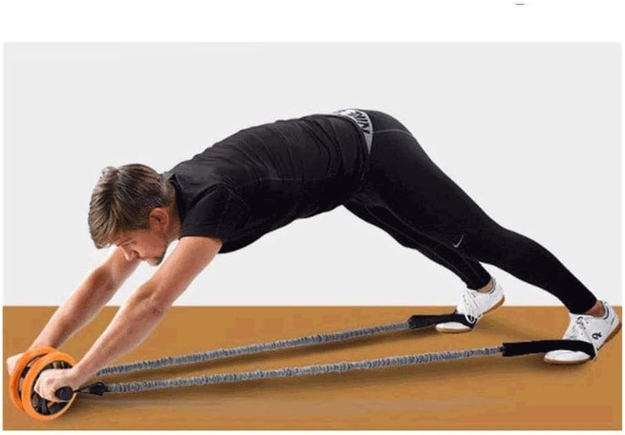 Abdominal Muscle Wheel- Abdomen Exercise Fitness Roller Pulley Exercise Muscles Abdomen Machine Fitness Equipment