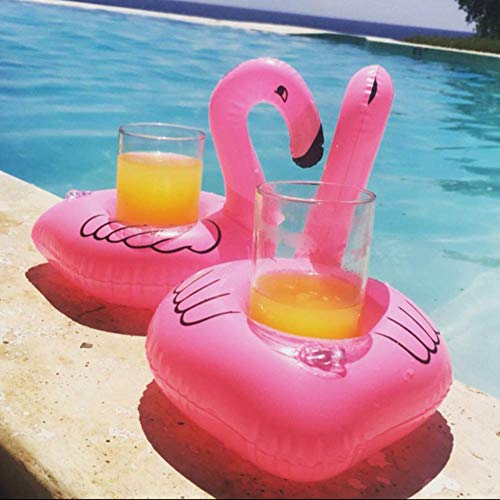 Ishyan Inflatable Drink Holder, 15 Pack Drink Floats Inflatable Cup Holders Flamingo Coasters For Swimming Pool Party #TOP4