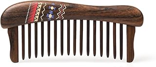 TAN MUJIANG Rhombus Love Hair Comb | Geometric Pattern | Lacquer Art Finish | Anti-Static
