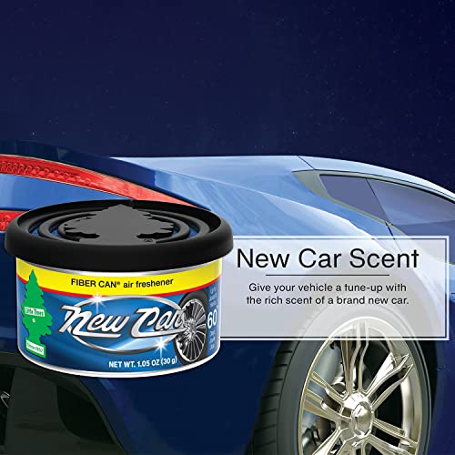 Image of Little Trees New Car Scent Fiber Can Air Freshener 30g (Pack of 1) | Classic Fresh Automotive Fragrance | Adjustable Lid Control | For Car, Home & Office | Imported from USA