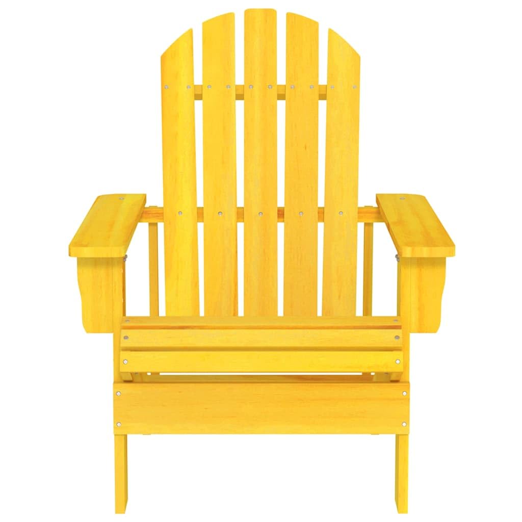 Solivagant Sedia Giardino Adirondack in Legno Massello di Abete Gialla,Giallo,8.15kg