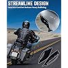 Black Adjustable Wind Deflectors Upper Fairing Air Deflectors Compatible with Harley Davidson 2014-2024 Street, Electra Glide, Ultra Limited, Tri Glide, CVO Fairing Side Wing Windshield
