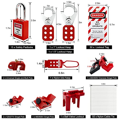 Snapklik.com : SAFBY Lockout Tagout Station Kit Board Locks,Lock Out ...