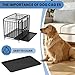 40 Inch Heavy Duty Dog Crates, Multiple Doors Easy to Clean Kennel with Wheels and Removable Tray, Escape Proof Meatal Cage for Outdoor&Indoor, Suitable for All Dogs (Black,40L x 25.5W x 32.6H inches)