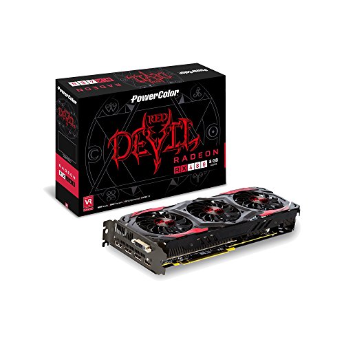 PowerColor AXRX PCI-e RX 480 Red Devil 8GB DDR5 Grafikkarte mit HDMI, 3X Display-Port grau