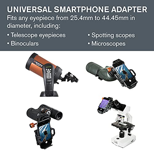 Celestron 81038 NexGo DX Universal Digiscoping and Astroimaging Smartphone Adapter Kit with Bluetooth Remote - Connects Your Smartphone Camera to an Eyepiece to Capture Images and Video, Black - Image 2