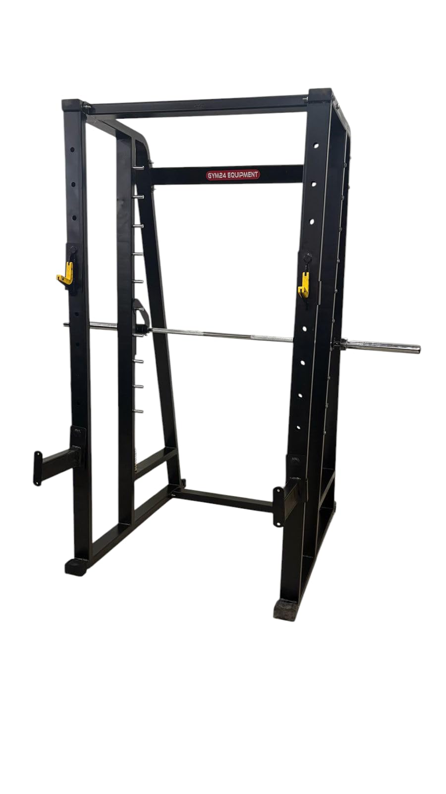 Gym24 Equipment Commercial Smith Machine with Squat Rack, Weight Training Rack, Heavy-Duty Steel Frame, Black