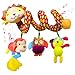 Kaimeilai Baby Spirale Aktivität Plüschtiere Spielzeug, Mobile Baby Twisty Stoff Spirale Bett Hängen Plüsch Spielzeug, Baby-Autositz-Spielzeug, Activity Spirale für Kinderwagen Bett Babyschale