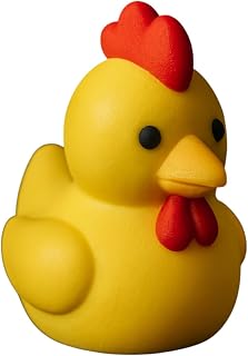 Rooster Duck Figurine – Funny Yellow Duck with Red Comb & Wattle Hybrid Design for Desk, Shelf, or Collectible Display – Farm Animal Mashup Gift – 3D Printed in Canada