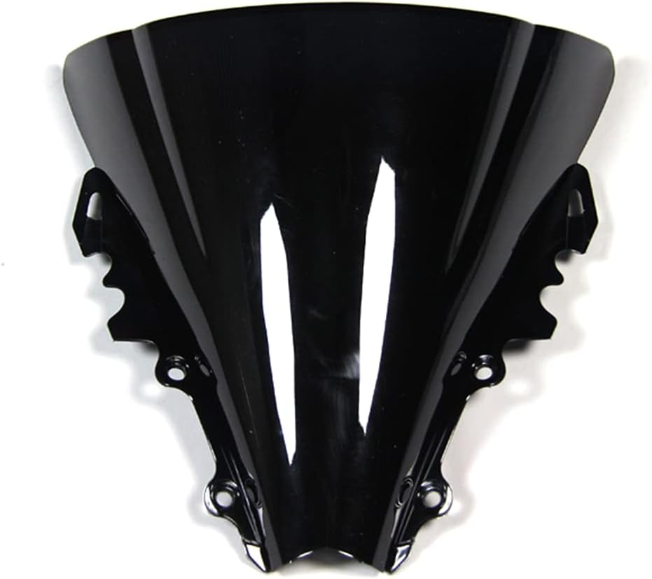 ABS Plastic Windscreen Double Bubble Windshield Fit Compatible For Yamaha YZF600-R6 2006 2007 06 07 Black