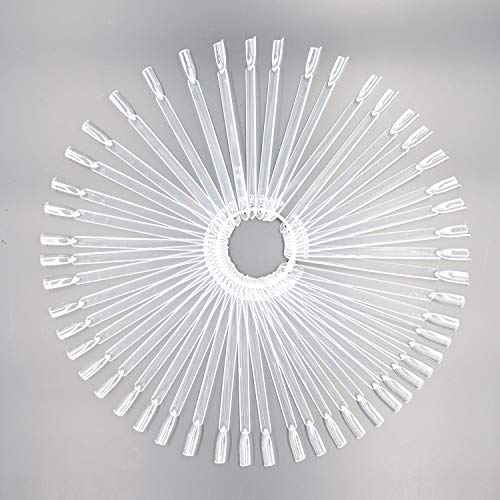 Onwon 100 peças de bastão para prática de esmalte de arte de unha com suporte de anel dividido de me