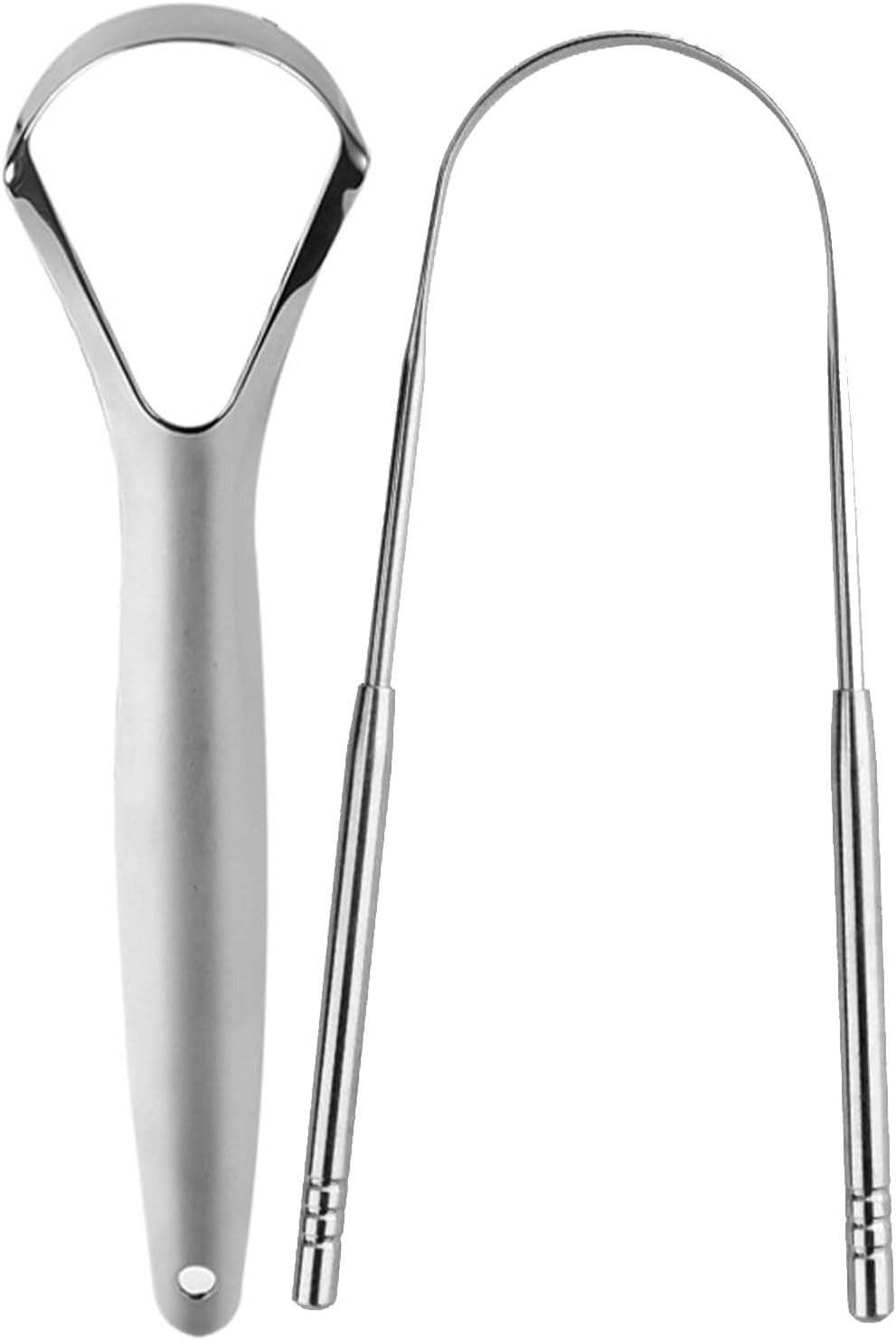 Tongue Cleaner with 2 Mini Hooks Medical Grade Stainless Steel Tongue