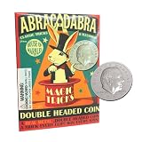 House of Marbles Double-Headed Coin Magic Trick, Real Metal Two-Heads Novelty Coin for Controlled Tosses, Close-Up Pranks, Beginner Magic and Stocking Stuffers