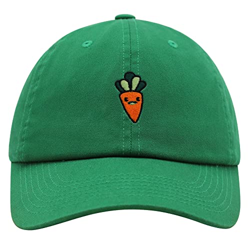 Jpak Smiling Carrot Premium Dad Hat Embroidered Baseball Cap Vegetable Vegan Kelly Green #TOP7