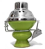 SALE Green Hookah Shisha Narguile METAL WIND COVER CERAMIC BOWL + GROMMET NEW by Hookah4sale Bowls