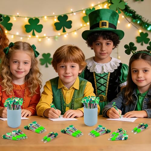Set 50 bolígrafos multicolor 4 en 1 Día de San Patricio miniatura 6