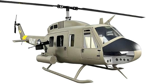 800 Size UH-1D Army ARF RC Helicopter Fuselage SM2.0 Military Kit with Mechanics